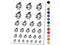 Christmas Cow Holding Candy Cane Temporary Tattoo Water Resistant Fake Body Art Set Collection